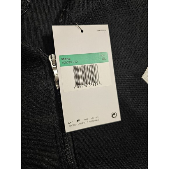 Nike Pullover Golf Cover Up Mens XL 1/4 Zip Black Athleisure NWT - Picture 9 of 11